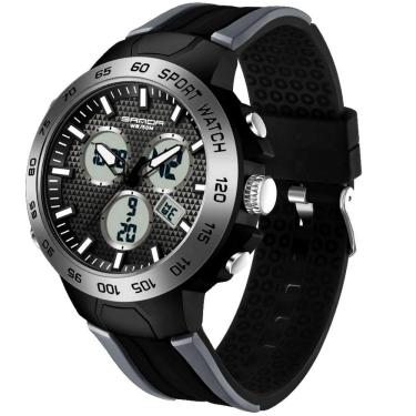Imagem de Relógio Pulso Digital Masculino Display Duplo A Prova D`Água