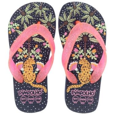 Imagem de Sandália Praiana Kids Azul Onça Feminino Pimpolho, 31/32