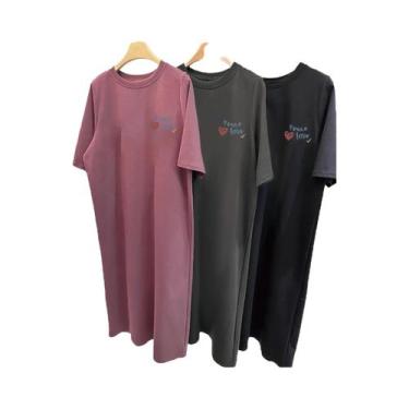 Imagem de Conjunto De Camiseta De Verão De Manga Curta plus Size E Saia Midi, Mo