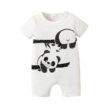 Imagem de Conjunto De Macacão E Chapéu Para Bebê Menino Recém-Nascido, Estampa D