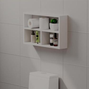 Imagem de Nicho Decorativo Pequim Branco para Banheiro Lavabo - Mercado das Prat