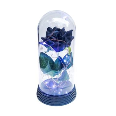 Imagem de Luminária A Rosa Encantada Preta 20 Cm Base Preta Frio