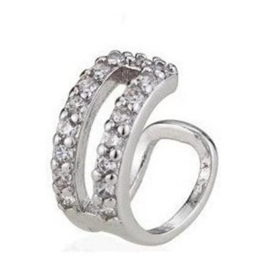 Imagem de Piercing Argola Fake Falso Pedra Zirconia - Prateado - De Castro Joias