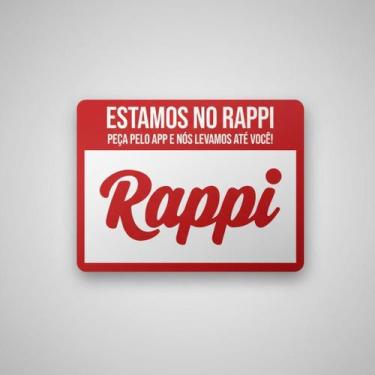 Imagem de Placa Acm Estamos No Rappi Peça Pelo App 18X23 - Sinalizo