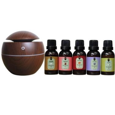 Imagem de Combo Difusor Elétrico + 5 Essências De 30Ml Hidrossolúveis - Nattuaro