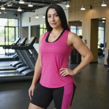 Imagem de Camiseta REGATA Dry Fit MALHA FRIA POLIAMIDA + SHORT Leg Legging COM B