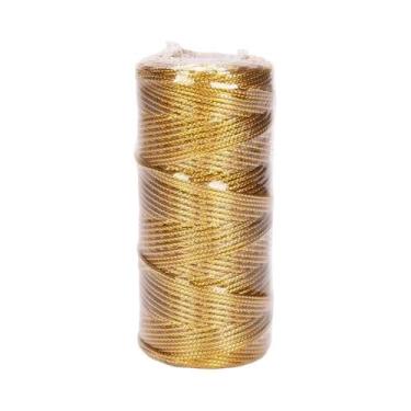 Imagem de Corda De Macramê Dourada E Prateada 1.5mm 100M, Fio Para Costura E Art