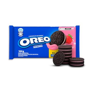 Imagem de Oreo Biscoito Recheado Milkshake De Morango Multipack 144G