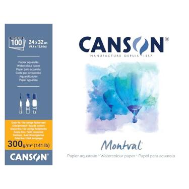 Imagem de Bloco Jumbo Textura Fina A4+ 300g/m², Canson, 60006651, Montval, 100 Folhas
