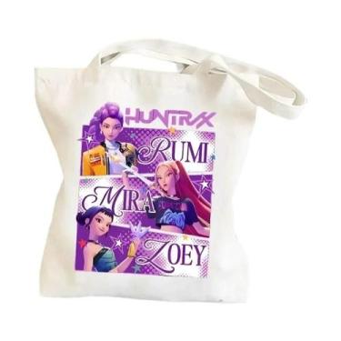 Imagem de Bolsa De Ombro Feminina De Lona Estampada Kawaii 25 Saja Dinner K-Pop 