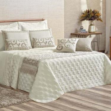 Imagem de Kit Cobre Leito Turin Casal King 10 Peças 180 Fios 100% Poliéster - Ma