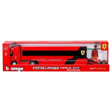 Imagem de Miniatura Bburago Ferrari Caminhao Iveco S-Way 570 + SF-24 F1 2024 Charles Leclerc 16 1/43