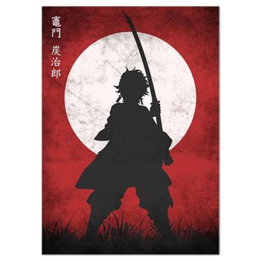 Imagem de Pôster, pintura em tecido, tela, Demon Slayer Tanjiro, 40x60cm