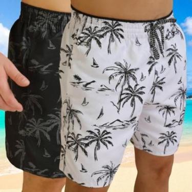 Imagem de KIT 2 Short Bermuda COQUEIRO 1 Tactel Praia Mauricinho 1083-Masculino