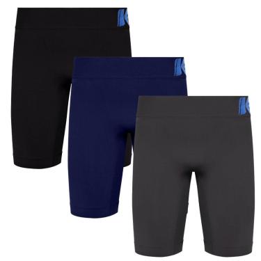Imagem de Kit com 3 Bermudas Térmicas Masculina Sem costura Previne Assaduras Alta Compressão-Masculino