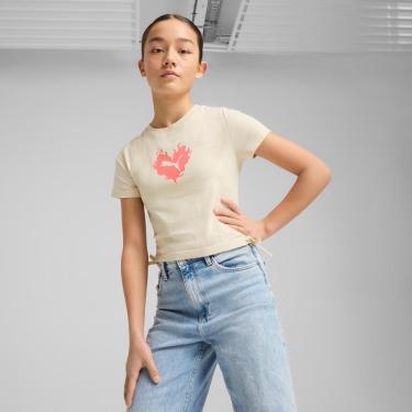 Imagem de Camiseta Puma Flaming Love Knotted Infantil-Feminino