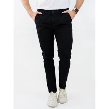 Imagem de Calça Masculina Sarja Preta Skinny Clássica Elastano Anticorpus-Feminino
