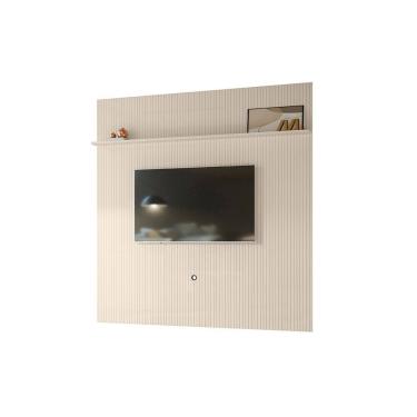 Imagem de Painel Piso-Teto New Guaporé para TV até 75 com Prateleira Off White Liberty Móveis
