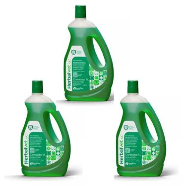Imagem de Kit 3 Herbalvet T.A. 1L Ourofino Desinfetante Bactericida - Ouro Fino