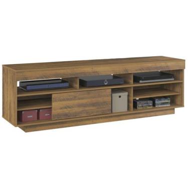 Imagem de Rack Com 1 Porta de Correr Artely Treviso Cor Pinho com Off White Ou P