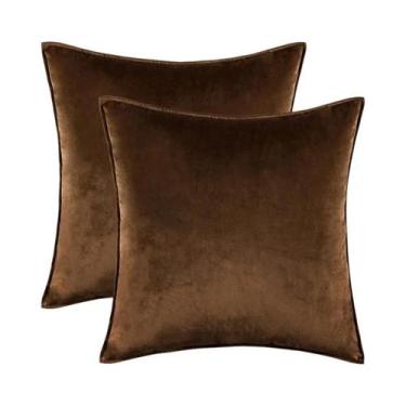 Imagem de Capas De Almofadas De Veludo 2 Peças Conjunto Decorativo Para Sofá Qua