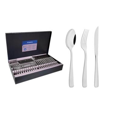 Imagem de Tramontina Faqueiro Sonata em Aço Inox com Facas para Churrasco Forjada Acabamento Alto Brilho 72 Peças