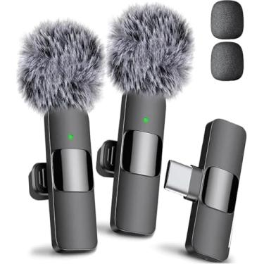 Imagem de Microfone sem fio Mini Mic Pro para iPhone, iPad, Android, microfone de lapela para gravação de vídeo, 2 microfones, gravação cristalina com USB-C para podcast, ASMR (a partir do iPhone 15/Android)