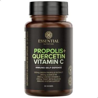 Imagem de Propolis Quercetin Vitamin C Immuno Self Defense 60 Capsulas Essential-Unissex