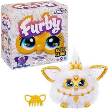 Imagem de Pelúcia Interativa Furby Golden Glam Com Luz E Som G1938 Branco - Hasb