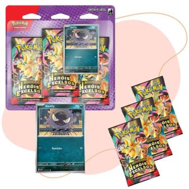 Imagem de Pokemon Heróis Excelsos Mega Evolução 19 Cartas PACK ROXO - Copag / Po