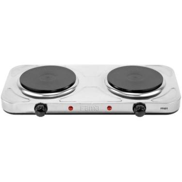 Imagem de Fogão Elétrico Fama FFG01 Inox 2 Bocas 2000W 220V, Inox, 220V