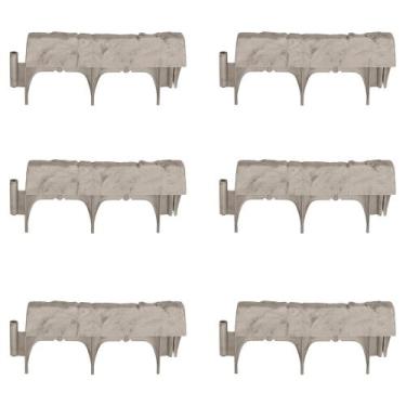 Imagem de Borda de Jardim Suncast Polímero com Aparência de Pedra 20 peças Taupe