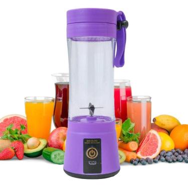 Imagem de Mini Liquidificador Juice Cup Portátil Elétrico Suco - Tritura Frutas E Gelo Para Sucos Frescos Em Segundos lilás