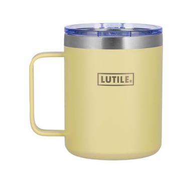 Imagem de Caneca Térmica Break Mug Lutile 350ml Amarela Tampa Vedada Mantém Quen