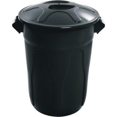 Imagem de Cesto Plástico com Tampa CR40 para Lixo 40L em Polipropileno PP com Alças Ergonômicas p...