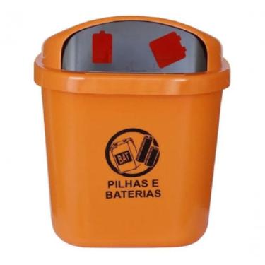 Imagem de Cesto para Descarte de Pilhas e Baterias ST3P com Capacidade de 40L para Coleta Seletiv...