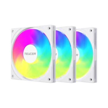 Imagem de Ventilador ARGB Slim De 120mm TEUCER UT-12015 Com Rolamento FDB, Ilumi