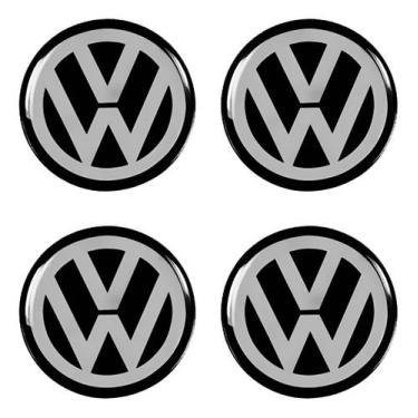 Imagem de Emblema Resinado 48mm Centro Calota VW Saveiro Todas Gerações G2 G3 G4