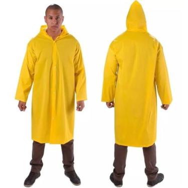 Imagem de Capa De Chuva Reforçada Com Capuz Profissional Epi Obras - FIGPLAST, E