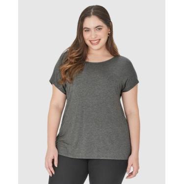 Imagem de Blusa Básica Feminina Plus Size Manga Japonesa Em Viscose Stretch - Ma