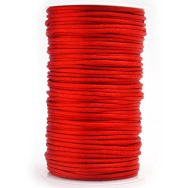 Imagem de Cordão de Cetim Rabo de Rato 4mm 100 Metros - artePunto, VERMELHO