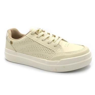Imagem de Tênis Casual Feminino Kolosh C4304, Creme, 35