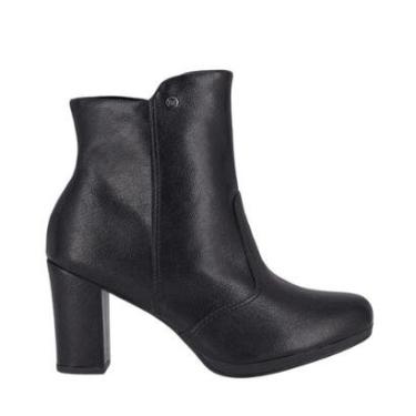 Imagem de Bota Piccadilly Deise Cano Curto Salto Médio Preto-Feminino