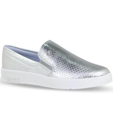 Imagem de Tênis Bottero 364901 Slip On Napa Metalizado Feminino, 38, Prata