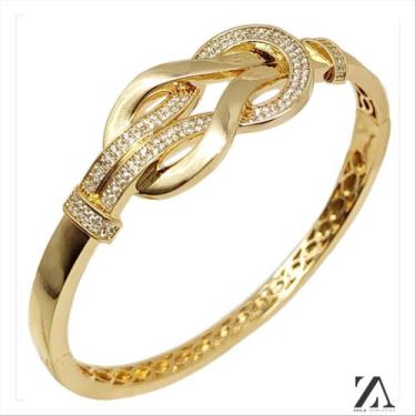 Imagem de Bracelete com Micro Zircônia Formato Infinito - Zaila Semijoias