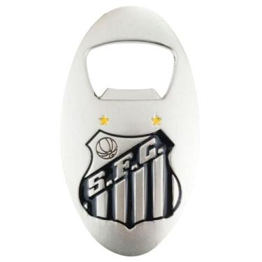 Imagem de Abridor Garrafas Prateado Com Ímã Santos - Mileno