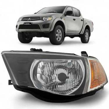 Imagem de Farol Dianteiro Esquerdo Mitsubishi L200 2008 2009 2010 2011 2012 Moto