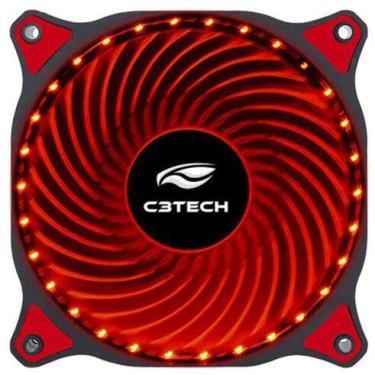 Imagem de Cooler fan c3tech storm f7-l130rd 120mm led vermelho - preto