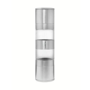 Imagem de Moedor de Sal e Pimenta Realce Duplo 61655000 em Aço Inox e Acrílico com Moinho em Cerâmica para Cozinha Tramontina
