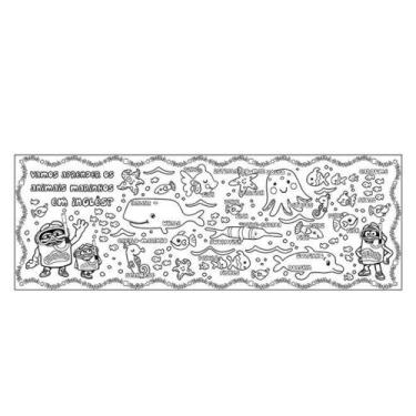 Imagem de Tapete Infantil De Atividades Para Colorir Com Giz 8005-8 Fun